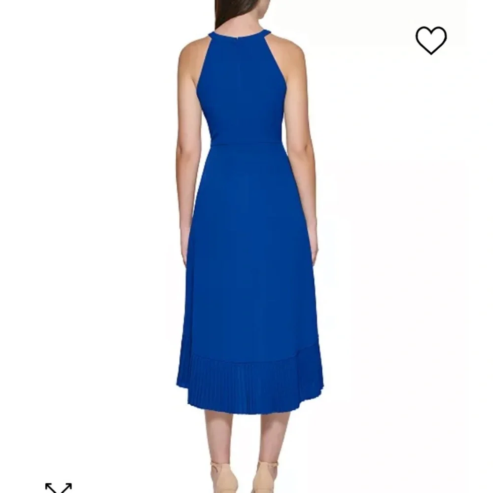 KENSIE💙EUC PLEATED FAUX HALTER COCKTAIL DRESS - Picture 13 of 15